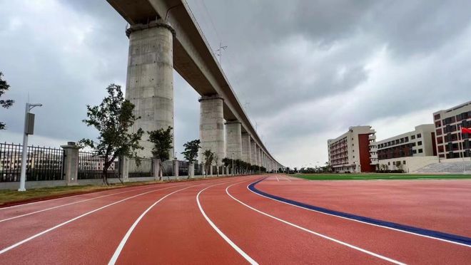 天博广东塑胶跑道厂家丨学校的无溶剂全塑型自结纹塑胶跑道能用多久？(图1)