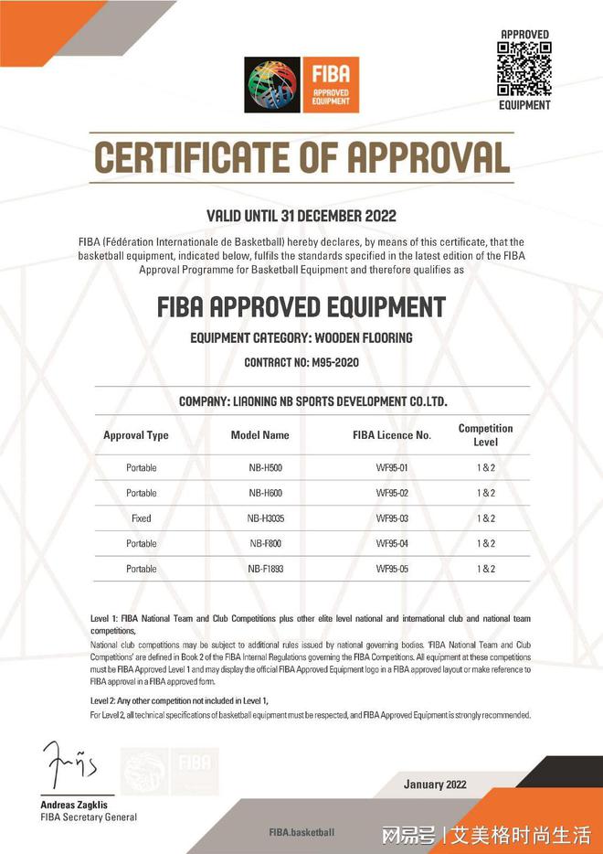 天博耐步体育：国际篮联FIBA一级认证的体育木地板品牌(图2)